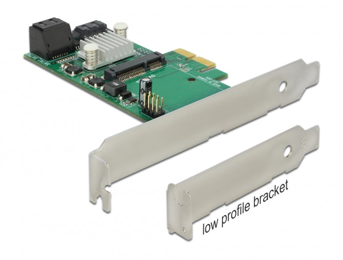 Delock PCI Express x2 Karte > Hybrid 3 x intern SATA 6 Gb/s + 1 x intern mSATA