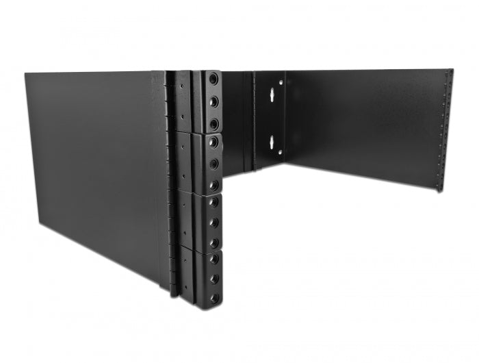 Delock 19″ Wandhalterung 4 HE faltbar schwarz
