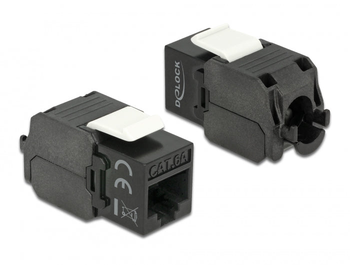 Delock Keystone Modul RJ45 Buchse > LSA Cat.6A UTP schwarz
