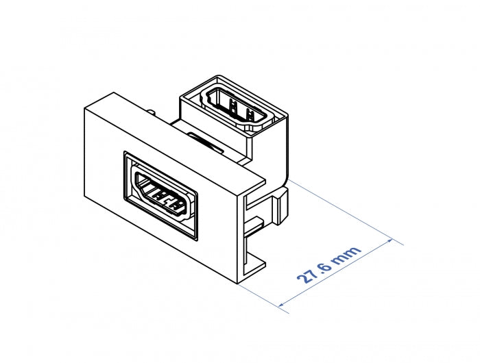 Delock Easy 45 HDMI Modul gewinkelt 90° 22,5 x 45 mm