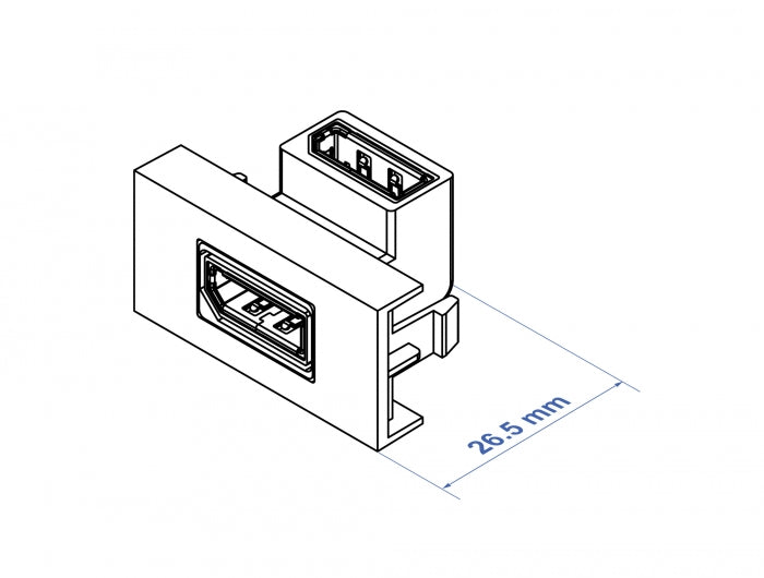 Delock Easy 45 DisplayPort Modul gewinkelt 90° 22,5 x 45 mm