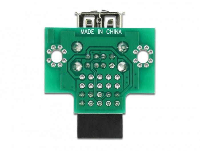 Delock USB Pfostenbuchse > 2 x USB 2.0 Typ-A Buchse - oben