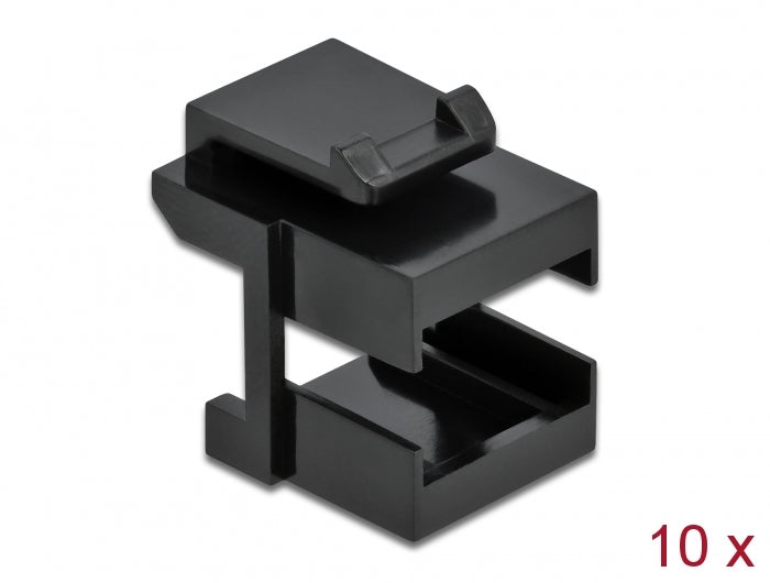 Delock Keystone Abdeckung schwarz für LWL Kupplungen 10 Stück