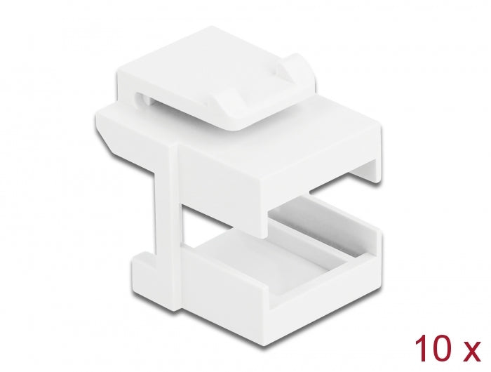Delock Keystone Abdeckung weiß für LWL Kupplungen 10 Stück