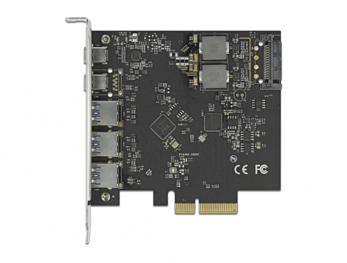 Delock PCI Express x4 Karte zu 2 x USB Type-C™ + 3 x USB Typ-A - SuperSpeed USB 10 Gbps