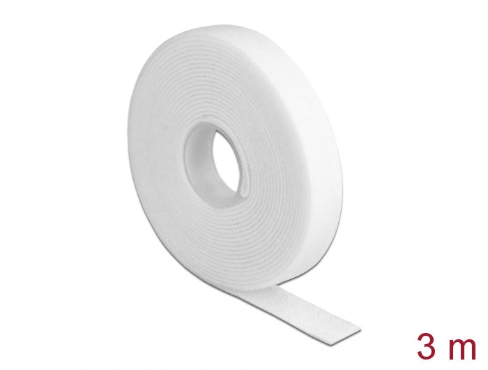 Delock Klettband auf Rolle L 3 m x B 13 mm weiß