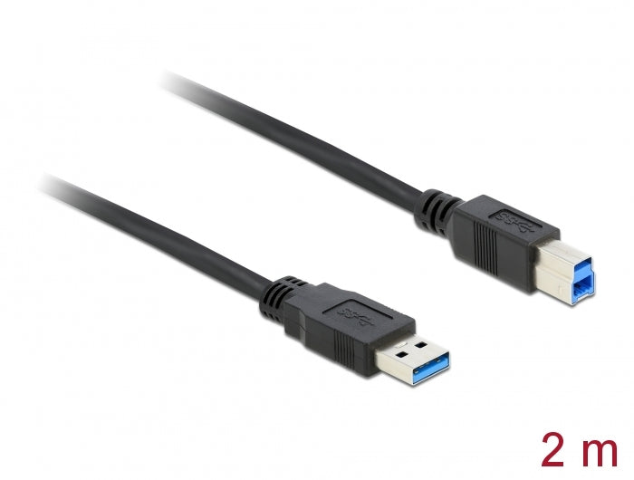 Delock USB 5 Gbps Kabel Typ-A Stecker zu Typ-B Stecker 2 m schwarz