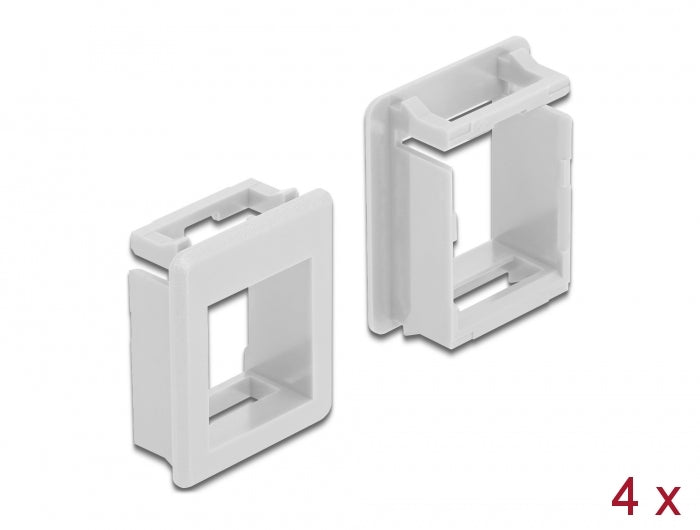 Delock Keystone Halterung für Gehäuse 4 Stück weiß