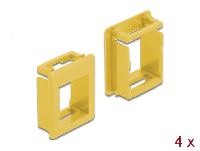 Delock Keystone Halterung für Gehäuse 4 Stück gelb