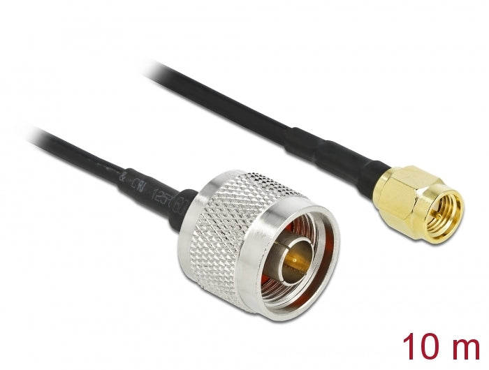 Delock Antennenkabel N Stecker zu SMA Stecker LMR/CFD100 10 m low loss