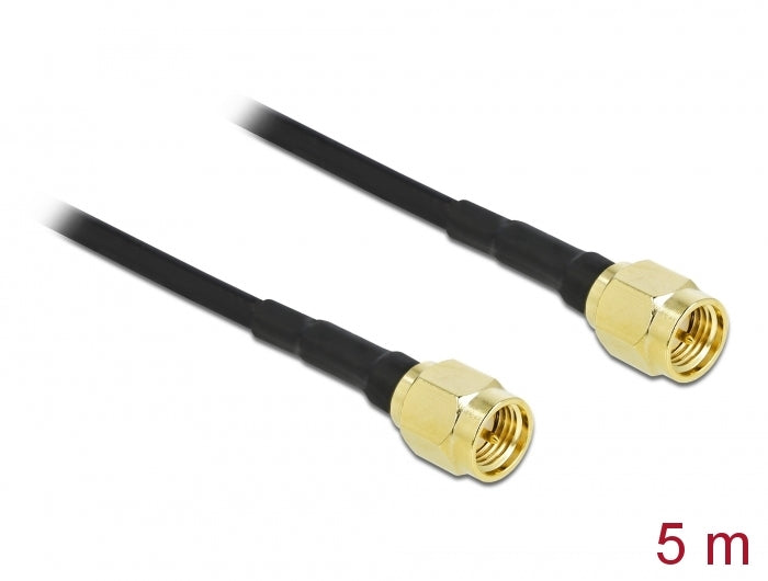 Delock Antennenkabel SMA Stecker zu SMA Stecker LMR/CFD100 5 m low loss