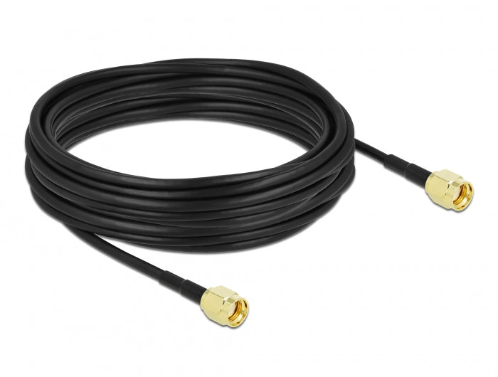 Delock Antennenkabel RP-SMA Stecker zu RP-SMA Stecker LMR/CFD100 10 m low loss