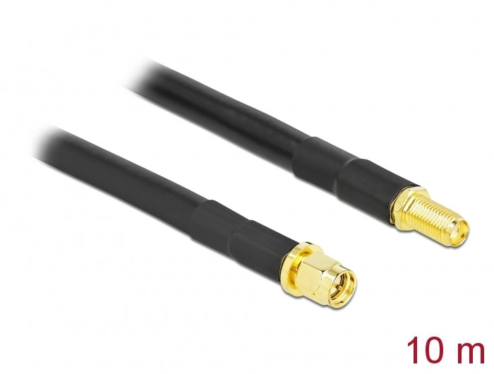 Delock Antennenkabel SMA Stecker zu SMA Buchse LMR/CFD300 10 m low loss