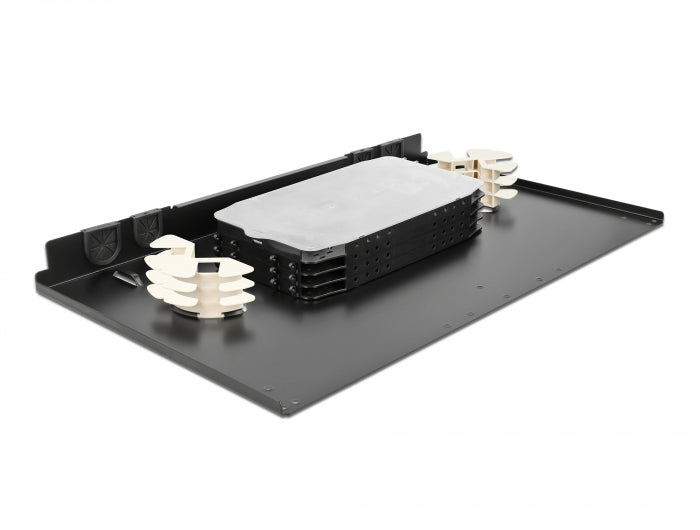 Delock 19″ LWL Glasfaser Spleißbox 96 Fasern