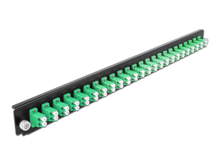Delock 19″ LWL Spleißbox Frontblende 24 Port LC Duplex grün