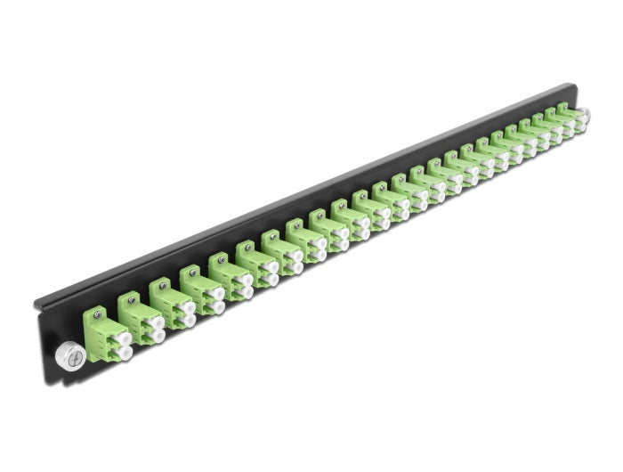 Delock 19″ LWL Spleißbox Frontblende 24 Port LC Duplex lindgrün