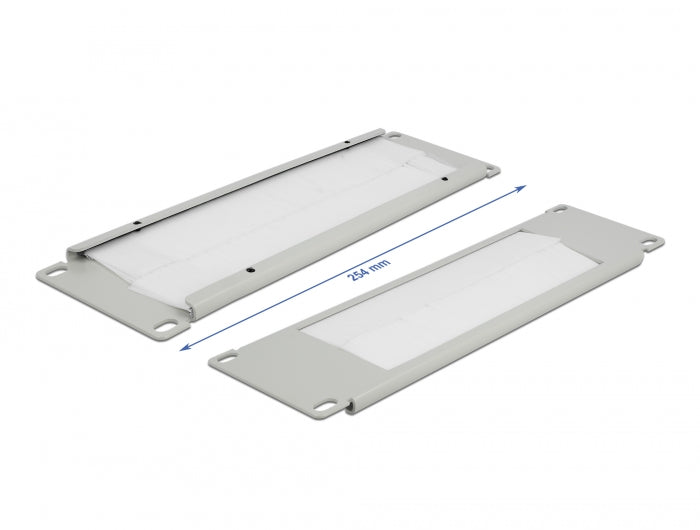 Delock 10″ Kabelmanagement Bürstenleiste 2 HE grau