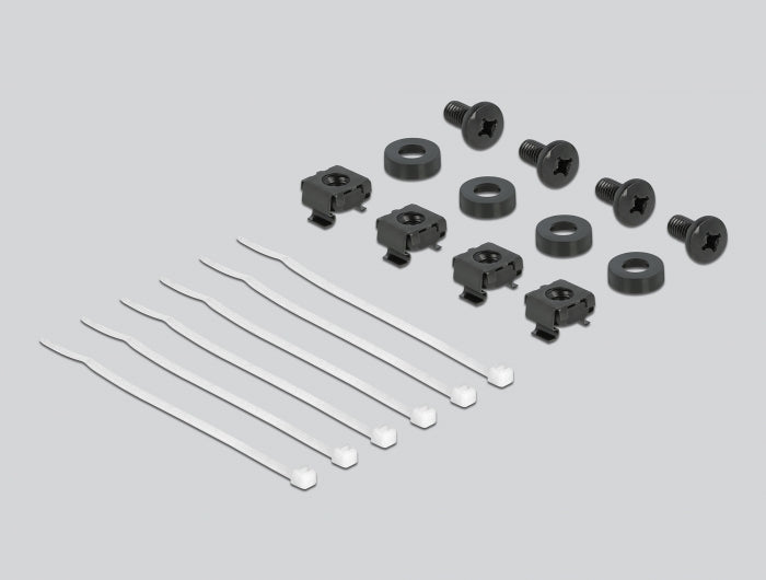 Delock 10″ Kabelmanagement Bürstenleiste mit Kabelabfangplatte 1 HE grau