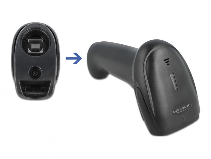 Delock Barcode Scanner 1D und 2D für 2,4 GHz, Bluetooth oder USB