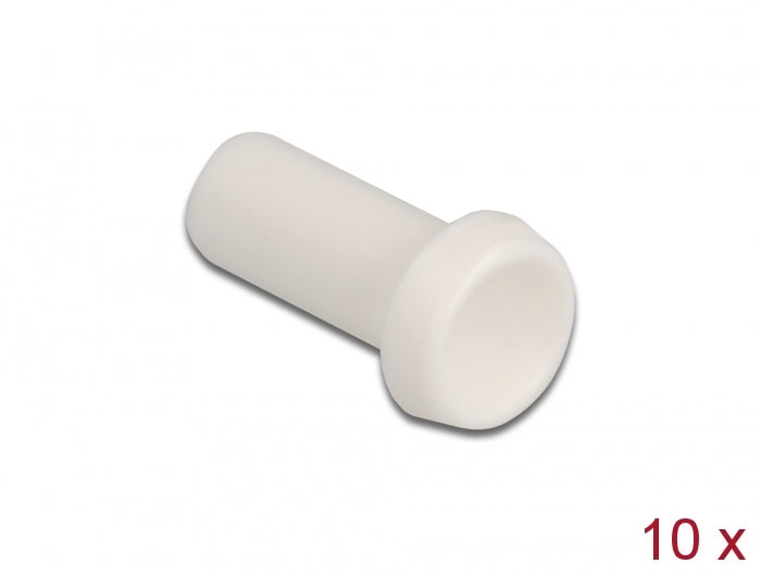 Delock LWL Staubschutzkappe für Steckverbinder mit 2,50 mm Hülse 10 Stück weiß