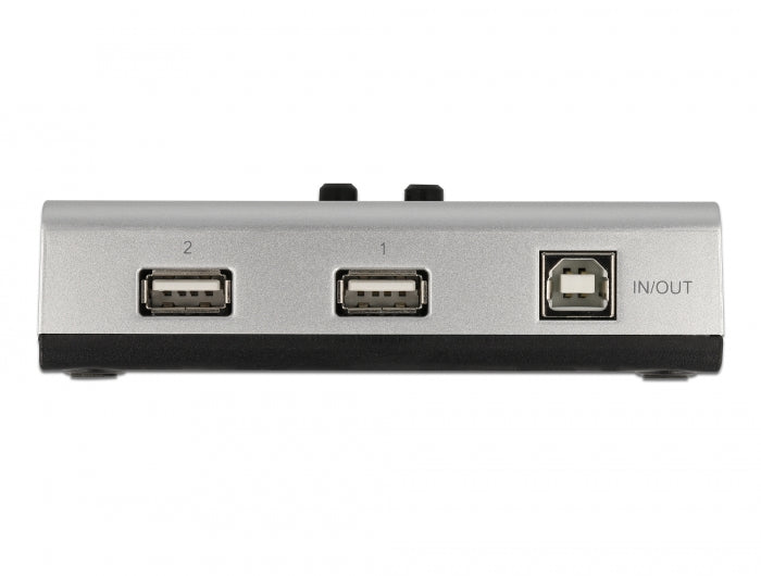 Delock Umschalter USB 2.0 mit 1 x Typ-B Buchse zu 2 x Typ-A Buchse manuell bidirektional