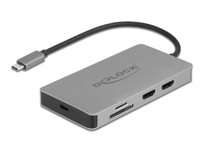 Delock USB Type-C™ Dockingstation 4K - Dual HDMI MST / USB 3.2 / SD / LAN / PD 3.0