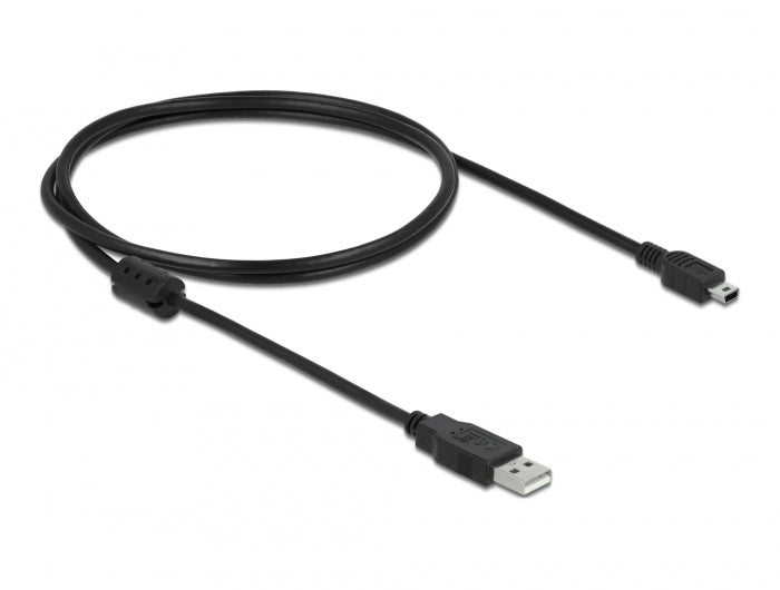 Delock USB 2.0 Kabel Typ-A Stecker zu USB 2.0 Mini-B Stecker 1 m schwarz