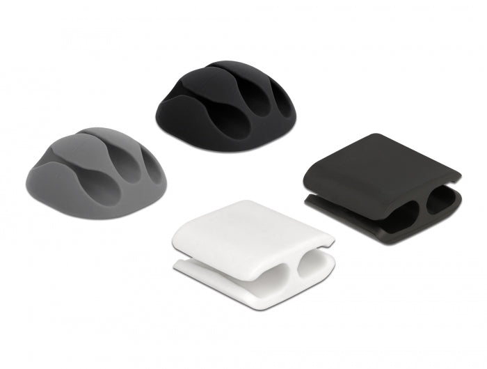 Delock Kabelhalter und Kabelclip Set 4 Stück