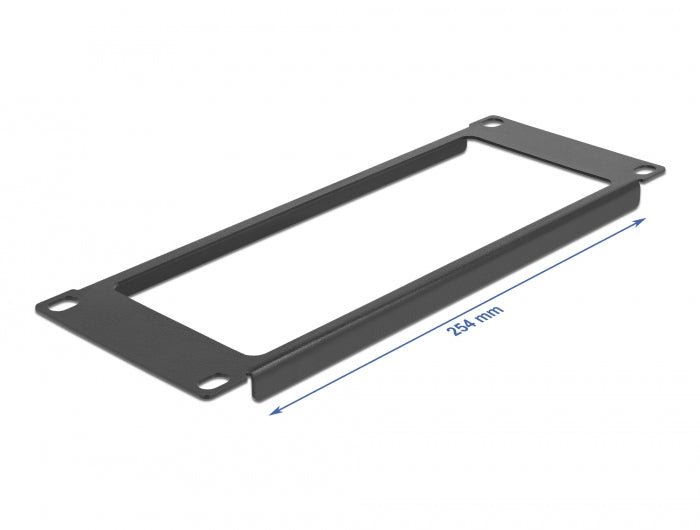Delock 10″ Netzwerkschrank Panel mit Öffnung 2 HE schwarz