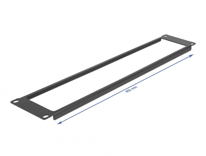 Delock 19″ Netzwerkschrank Panel mit Öffnung 2 HE schwarz