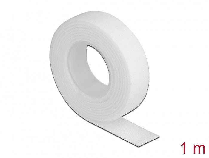 Delock Klettband auf Rolle L 1 m x B 13 mm weiß