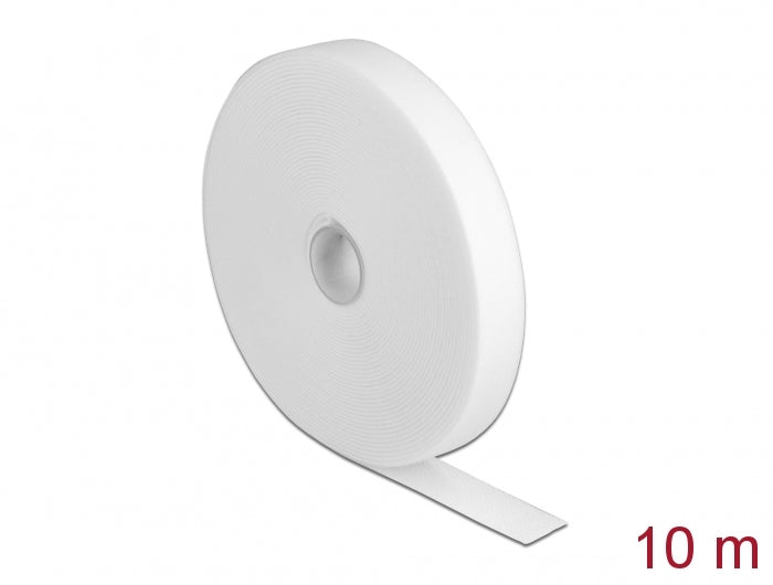 Delock Klettband auf Rolle L 10 m x B 20 mm weiß