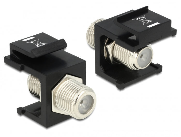 Delock Keystone Modul F Buchse zu F Buchse schwarz
