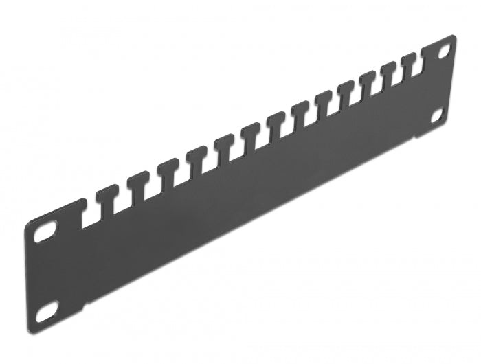 Delock 10″ Kabelabfangschiene 1 HE schwarz