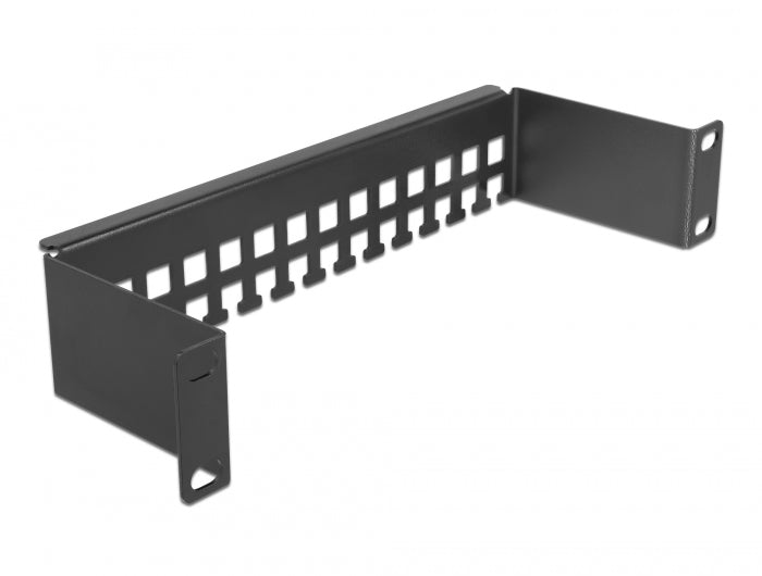 Delock 10″ Kabelabfangschiene Bügelform 1 HE schwarz