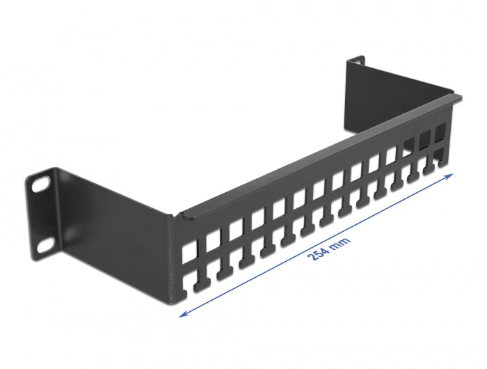 Delock 10″ Kabelabfangschiene Bügelform 1 HE schwarz