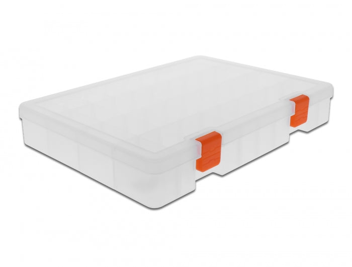 Delock Transparente Leerbox aus Kunststoff mit 36 Fächern