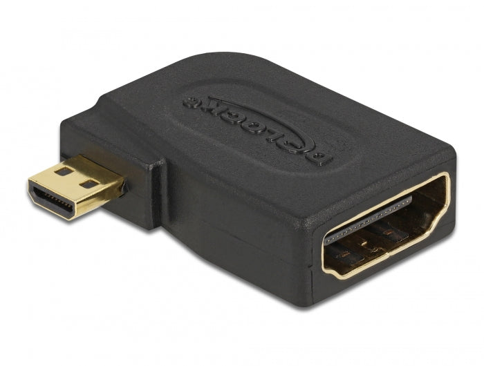 Delock Adapter High Speed HDMI with Ethernet - micro D Stecker > A Buchse seitlich gewinkelt