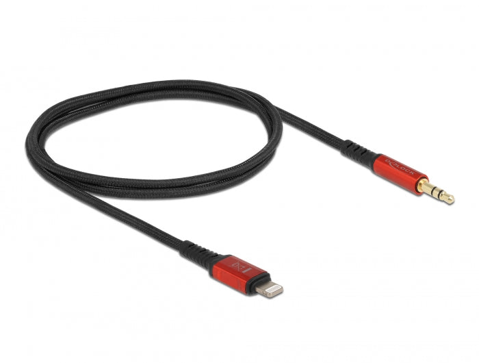 Delock Audiokabel 8 Pin Lightning™ Stecker zu Klinkenstecker 3,5 mm 3 Pin 0,5 m