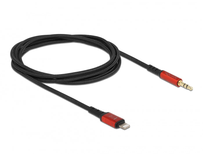 Delock Audiokabel 8 Pin Lightning™ Stecker zu Klinkenstecker 3,5 mm 3 Pin 1,5 m