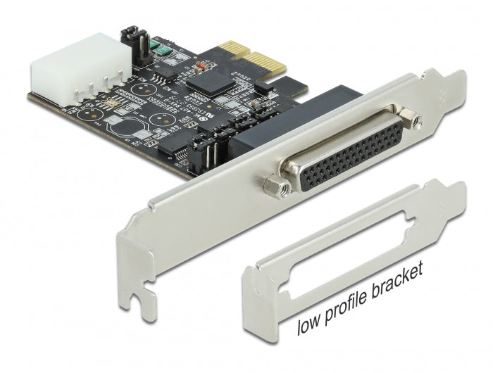 Delock PCI Express x1 Karte zu 2 x Seriell RS-232 mit Spannungsversorgung 5 V / 12 V