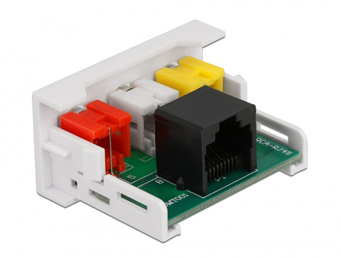 Delock Easy 45 Modul 3 x Cinch Buchse zu RJ45 Buchse 22,5 x 45 mm