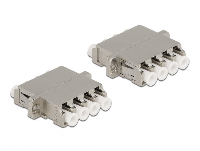 Delock LWL Kupplung LC Quad Buchse zu LC Quad Buchse Singlemode Metall
