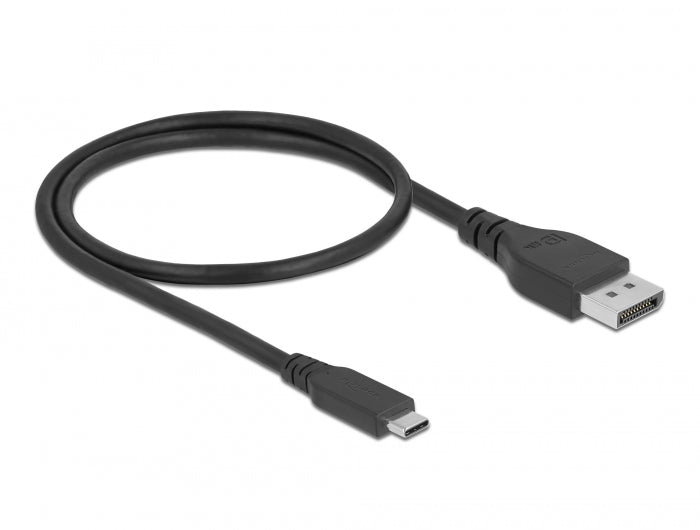 Delock Bidirektionales USB Type-C™ zu DisplayPort Kabel (DP Alt Mode) 8K 60 Hz 0,5 m DP 8K zertifiziert