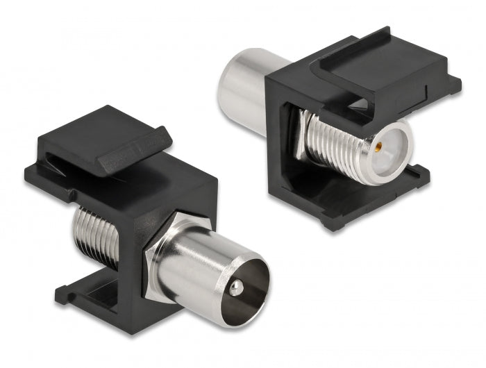 Delock Keystone Modul IEC Stecker > F Buchse schwarz