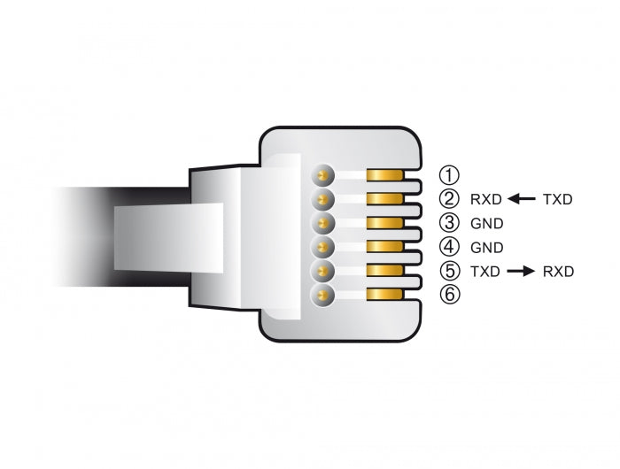 Delock Adapterkabel USB Typ-A zu Seriell RS-232 RJ12 mit ESD Schutz Skywatcher 2 m