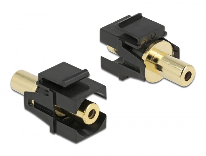 Delock Keystone Modul Klinkenbuchse 3,5 mm 3 Pin zu Klinkenbuchse 3,5 mm 3 Pin vergoldet schwarz