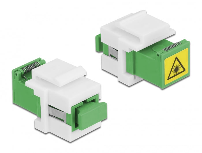 Delock Keystone Modul SC Simplex Buchse zu SC Simplex Buchse mit Laserschutzklappe innen
