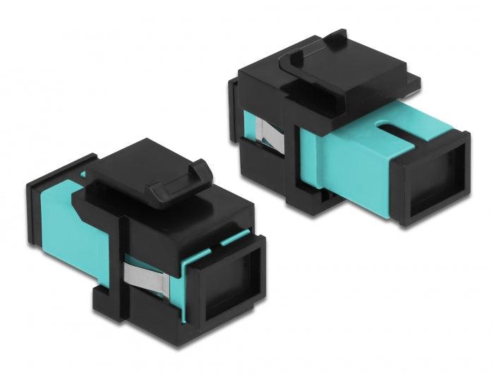 Delock Keystone Modul SC Simplex Buchse zu SC Simplex Buchse aqua / schwarz