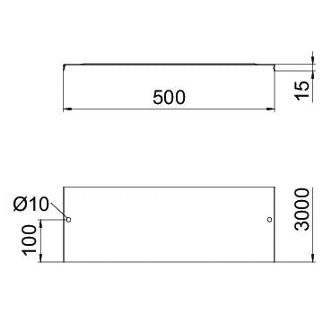 BETTERMANN Deckel aufrast 500x3000mm DGRR 500 FT Gitterrinne